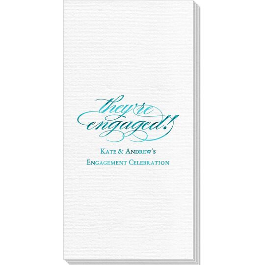 Script They're Engaged Deville Guest Towels